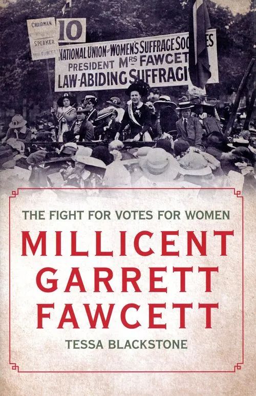 The cover shows Millicent Garrett Fawcett surrounded by crowds at a rally or protest