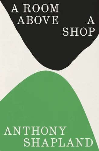 An abstract cover of A room above a shop showing two colours, green and black